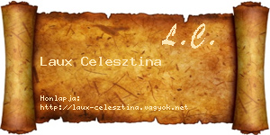 Laux Celesztina névjegykártya